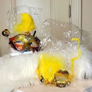 Mardi Gras Matching Mask set male /female Set of 2